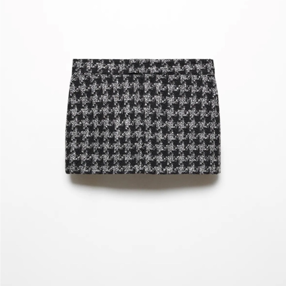 Mango Monochrome Houndstooth Mini Skirt - Picture 5 of 8